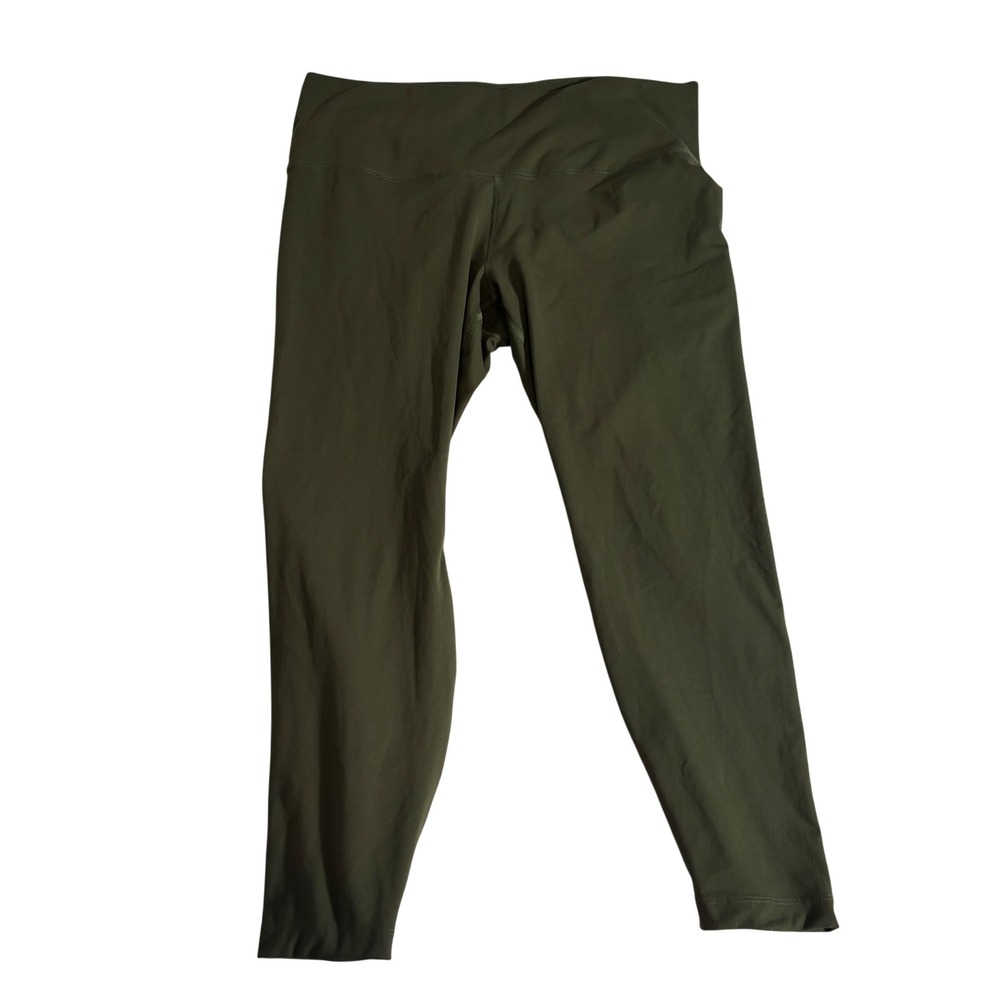 Nike Dri-FIT High Waisted Leggings Olive Green 7/8 Length Plus Size 1X